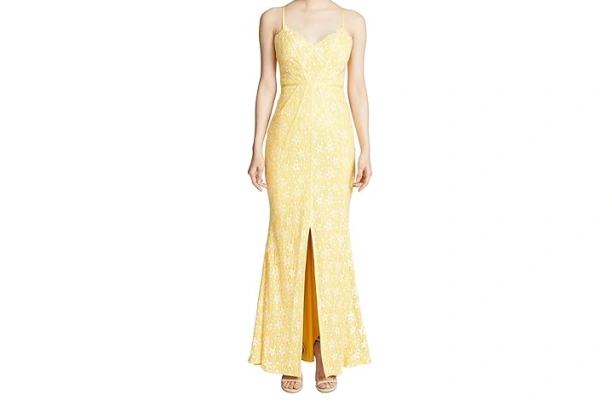 Zac Posen Metallic Silk Gown