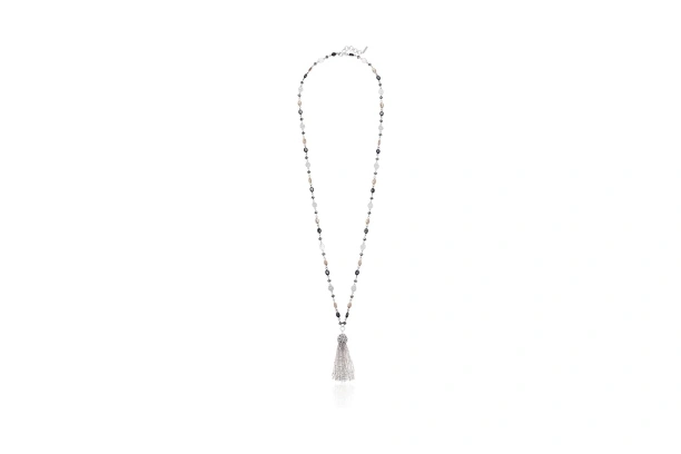 Anthropologie Beaded Tassel Necklace
