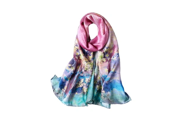 Hand-Painted Silk Scarf