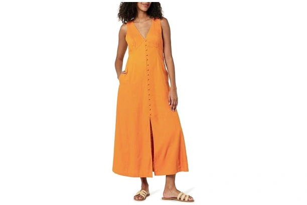 Mango Linen-Blend Dress